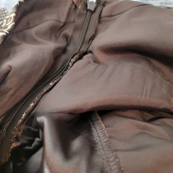 BCBG Maxazria Brown Silk Halter Dress Mini X-Small Sexy Night Out - Picture 12 of 15